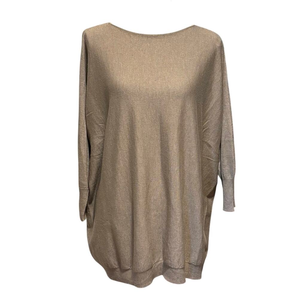 Hawico Scotland Size L XL Cashmere Sweater Boatneck Tan Neutral Capsule Minimal